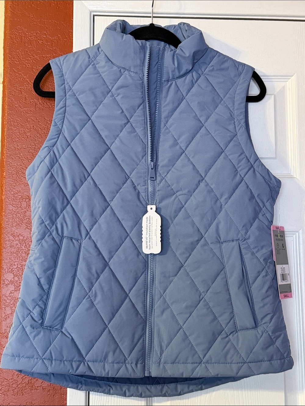 Free Country quilted Light Blue Vest - Women's Small